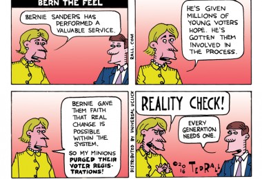 Hillary Clinton burn the bern