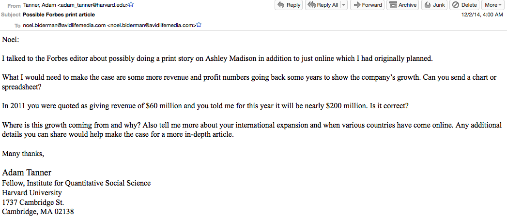 how ashley madison tricked forbes tanner