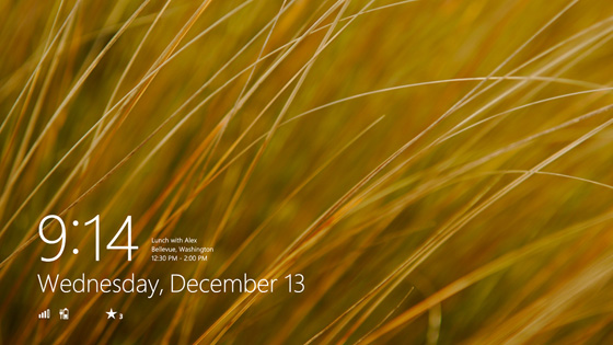 Windows 8 lock screen