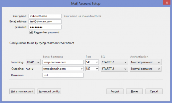 aND SS-Mail Account Setup
