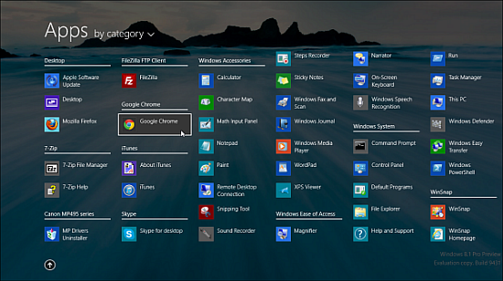 Windows 8.1 Desktop Apps