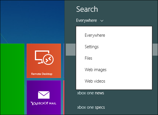 Windows 8.1 Unified Search Image 3