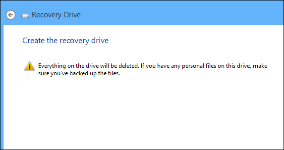 Drive content delete warning