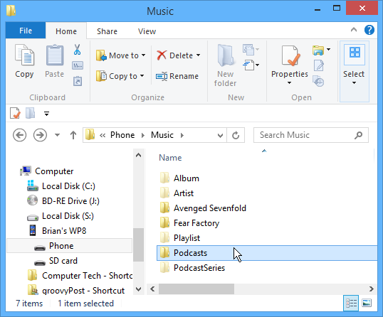 file system WP8