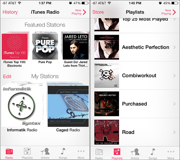 iTunes Radio iOS 7 iPhone 5
