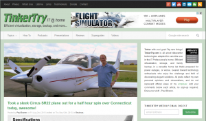 Flight Simulator ad on TinkerTry.com