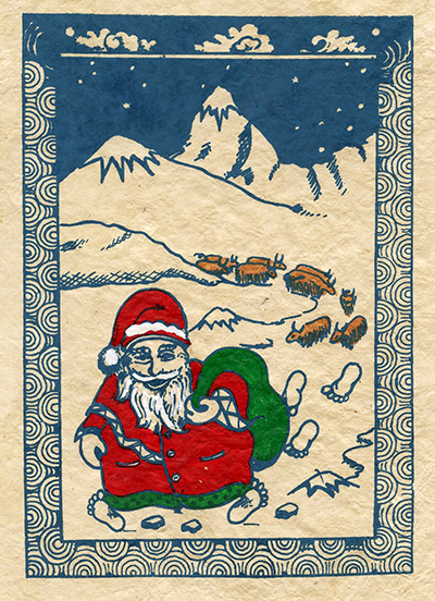 Santa Holiday Card from Everest