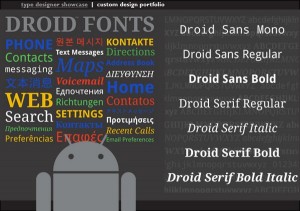 Droid font Image courtesy of Monotype Imaging Inc.