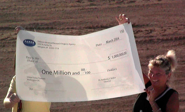 DARPA Million Dollar Check - Grand Challenge 2004