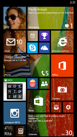 Windows Phone Start Screen
