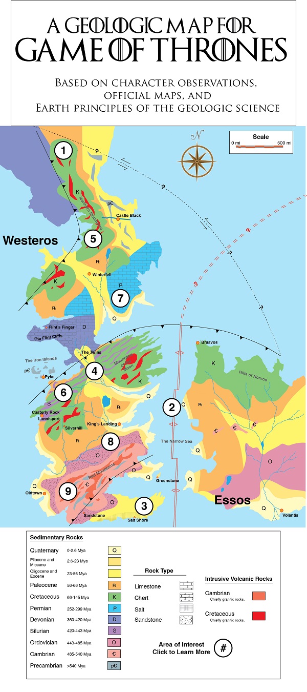 Game of Thrones Map Courtesy of Stanford University