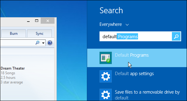 Windows Media Player Default Programs