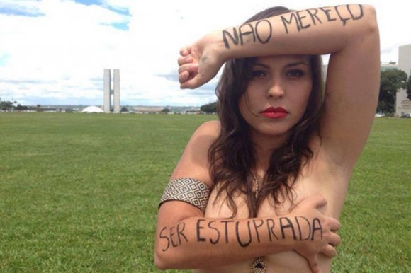 Brazilian Woman against rape hate speech