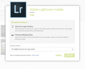 Adobe Lightroom not eligible