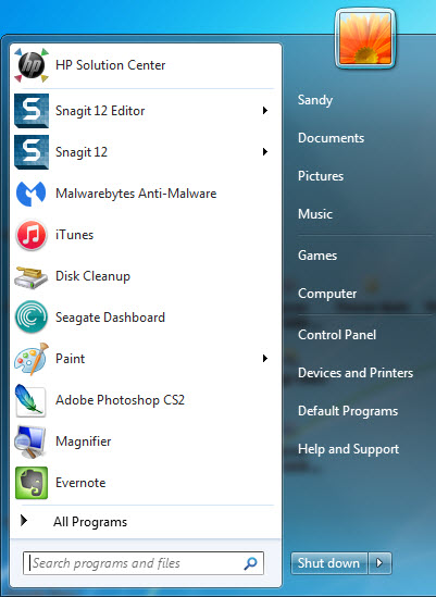 Windows 7 start windows 10 start menu