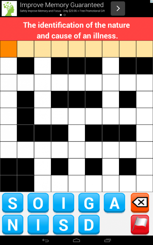 crossword for android blank puzzle