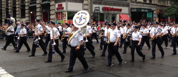 new york city pride parade 2015 nypd marching band