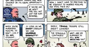 gay and lesbian troops ted rall cartoon