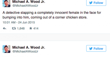 michael wood jr twitter baltimore allegations resistance