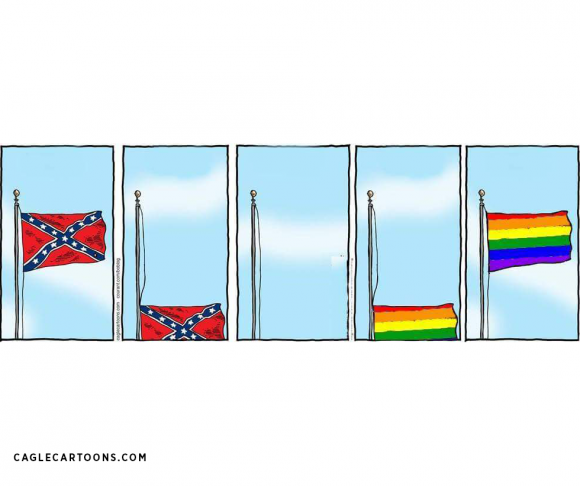 confederate flag gay pride flag