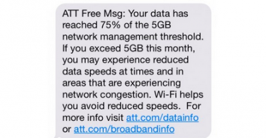 speed throttling by AT&T charges