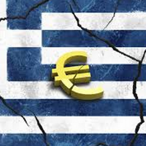greek flag with euro