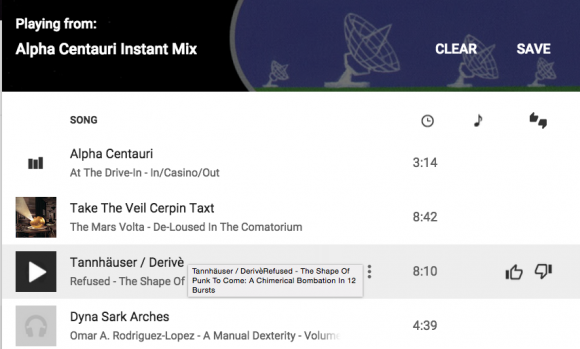 google play music update instant mix