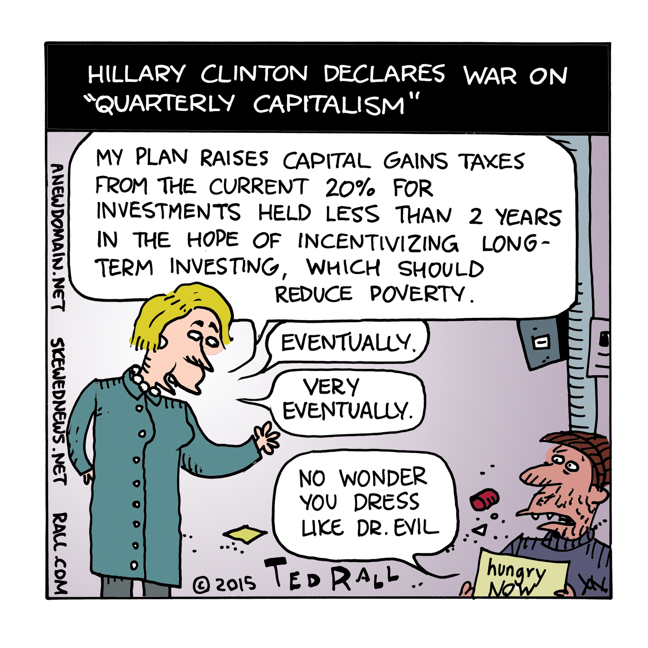 Hillary Clinton says the problem with capitalism is the emphasis on quarterly profits. She's right, but reforms won't help people who are miserable right now.