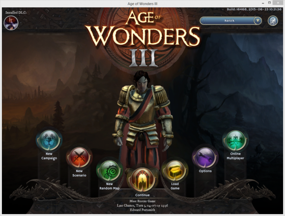 age of wonders iii start screen