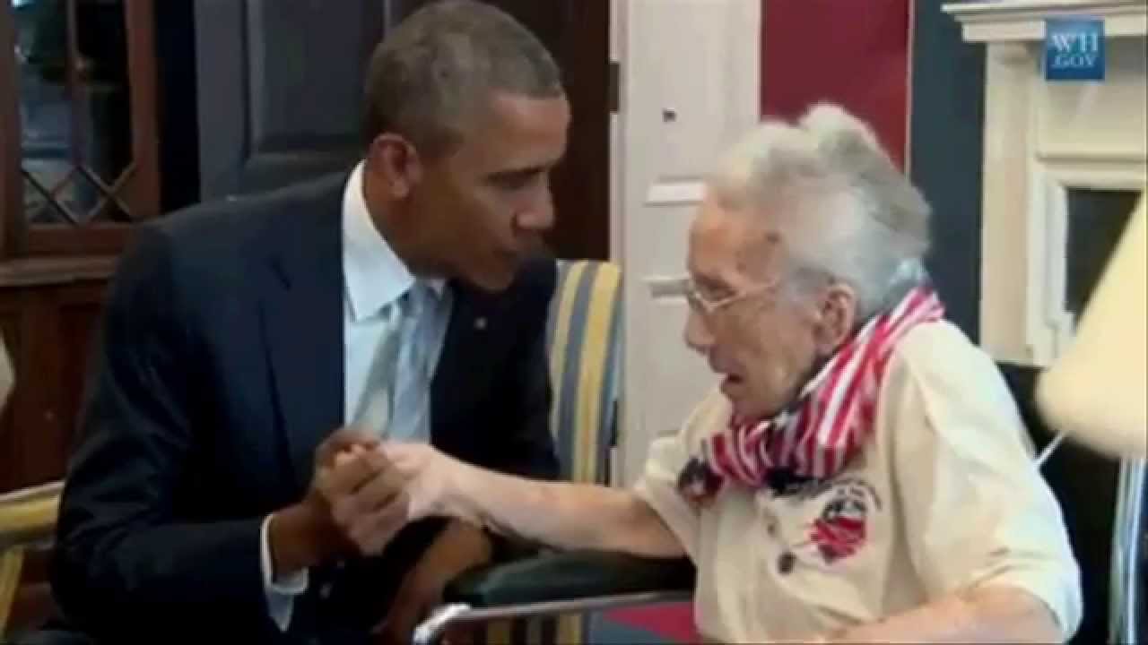 1940s ball Obama and veteran 108 years old