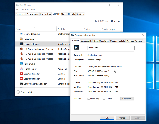 Properties how to disable startup programs in windows 10