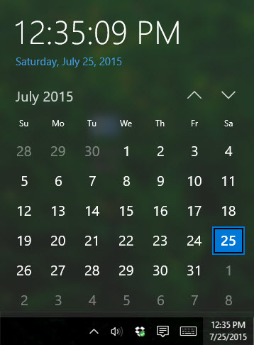new features in windows 10 calendar