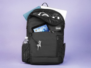 Genius Pack Intelligent Travel backpack with stuff inside