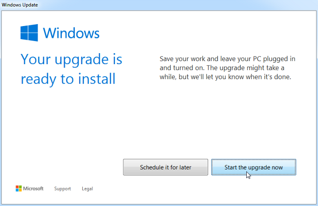 how to upgrade windows 7 to windows 10 first window ready to upgrade