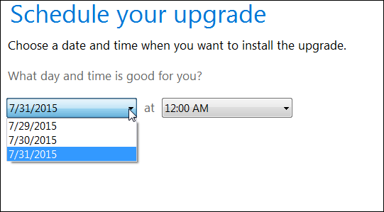 how to upgrade windows 7 to windows 10 first window schedule your update