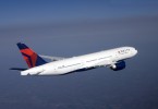 Delta Boeing 777-200LR in flight