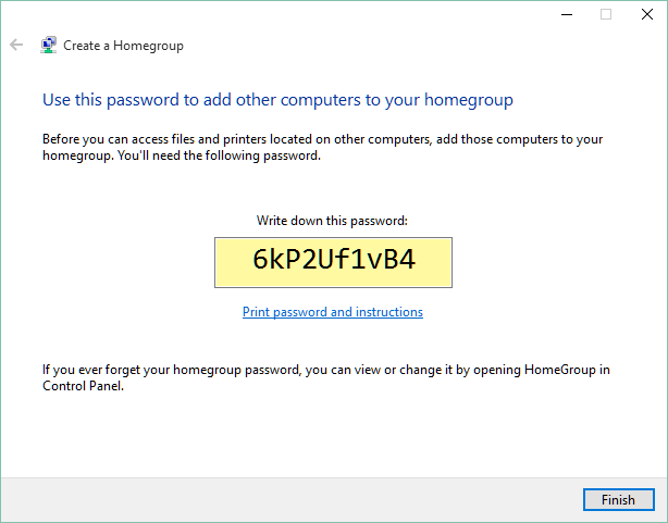 Homegroup password How to Create a Windows 10 Homegroup