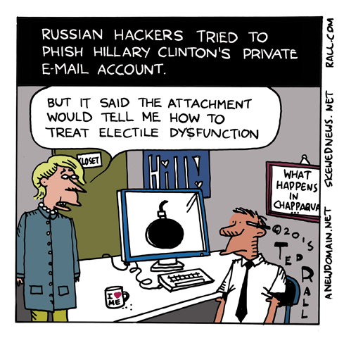 ted rall hillary clinton email hillary hack electile dysfunction