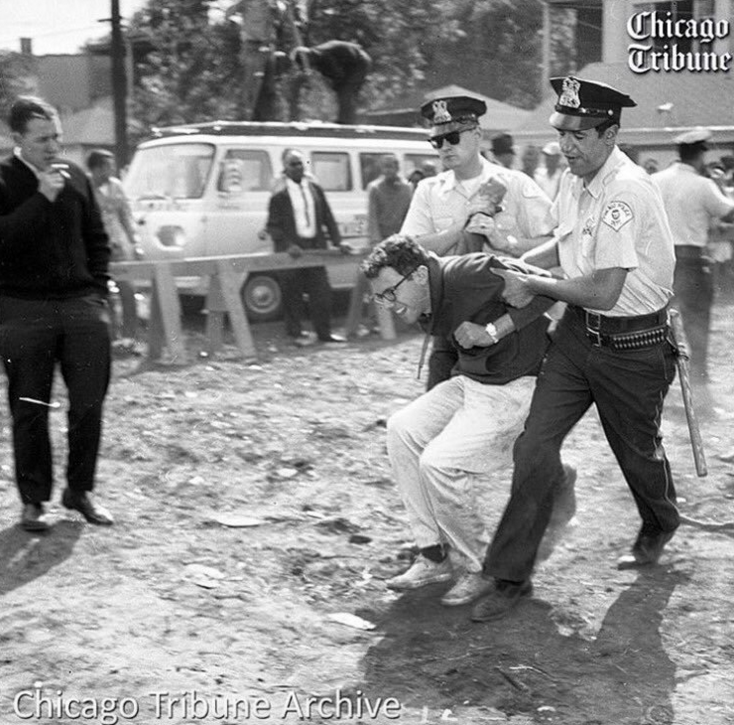 bernie sanders being arrested at Chicago Civil Rights march 1963