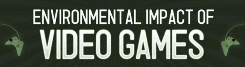 The environmental impact of video games infographic