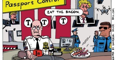 Muslim screening test eat the bacon