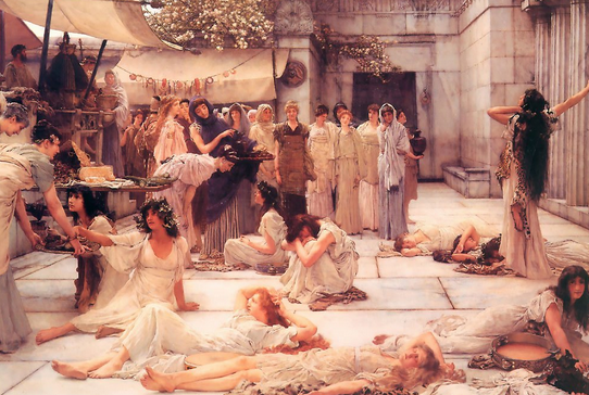 Sir Lawrence Alma-Tadema The Women of Amphissa Caligula Donald Trump Ted Rall Tom Ewing NeverHillary
