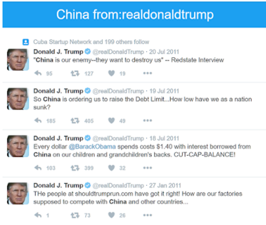 trump tweets on china and taiwan