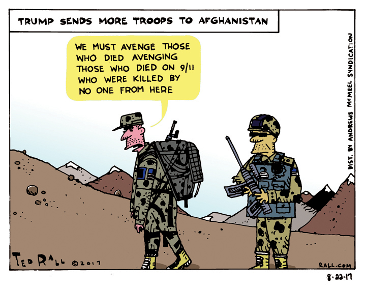 ted rall afghanistan cartoon