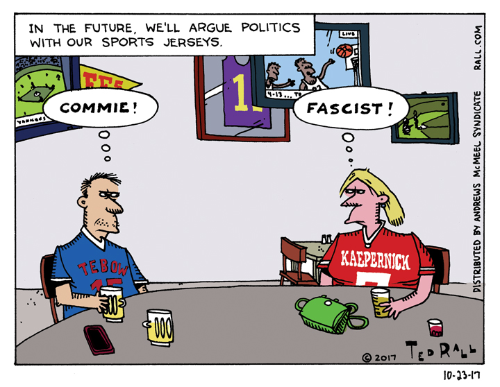 colin kaepernick the new politics cartoon ted rall cartoon about colin kaepernick