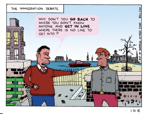 immigration debate ted rall cartoon donald trump immigration DACA cartoon